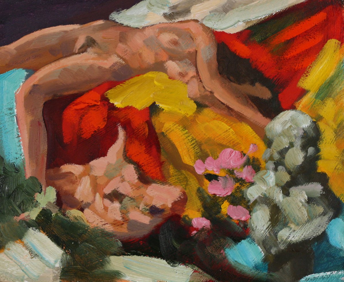Bacchante; oil on board, 23 x 28 cm, 2011