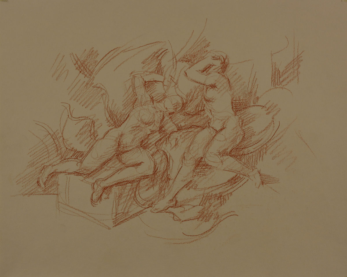 untitled; chalk on paper, 32 x 40 cm, 2019